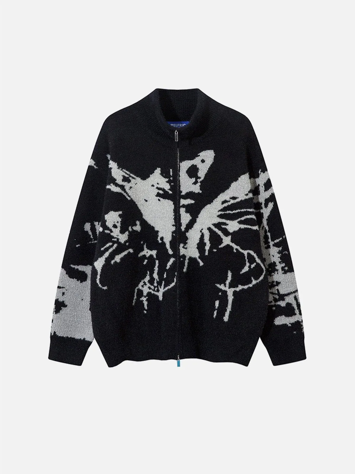 Aelfric Eden Butterfly Graphic Zip Up Cardigan