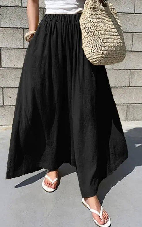 Boho Style Wide Leg Trousers