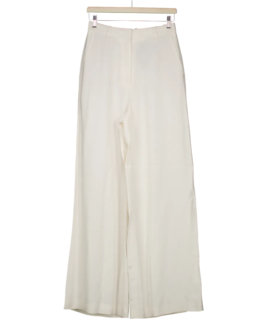 BOSS Cream Wide Leg Trousers UK 8
