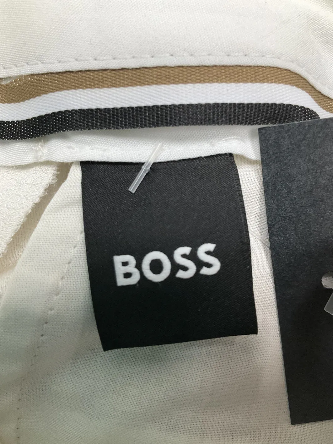 BOSS Cream Wide Leg Trousers UK 8