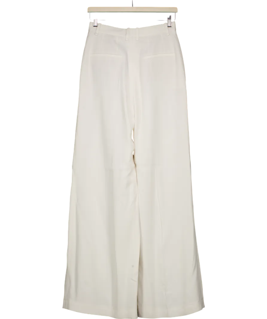 BOSS Cream Wide Leg Trousers UK 8