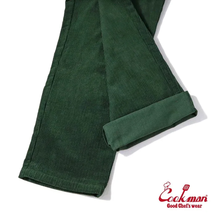 Cookman Chef Pants Semiwide Corduroy Dark Green