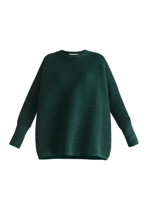 Green Paisie Ribbed Jumper