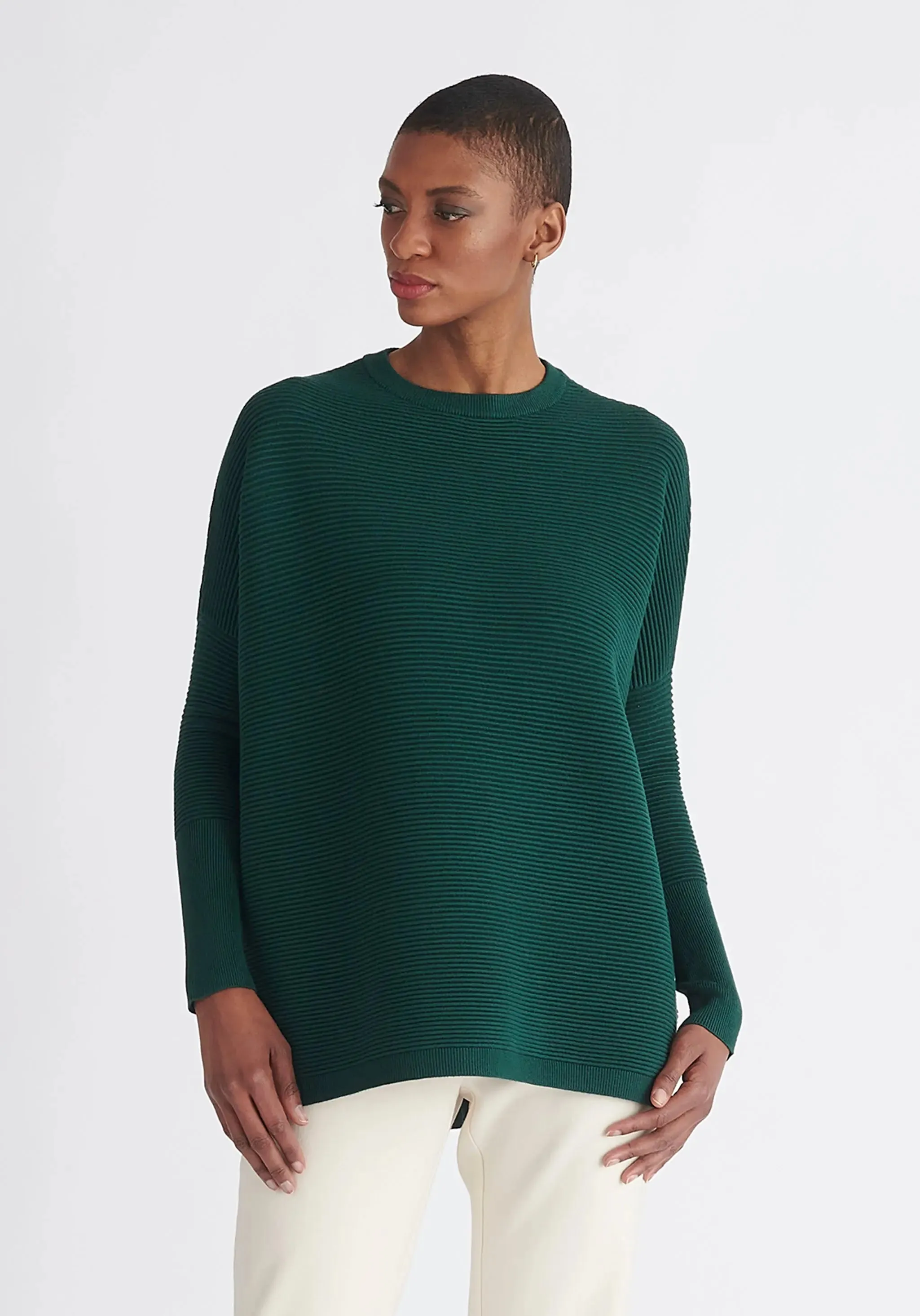 Green Paisie Ribbed Jumper