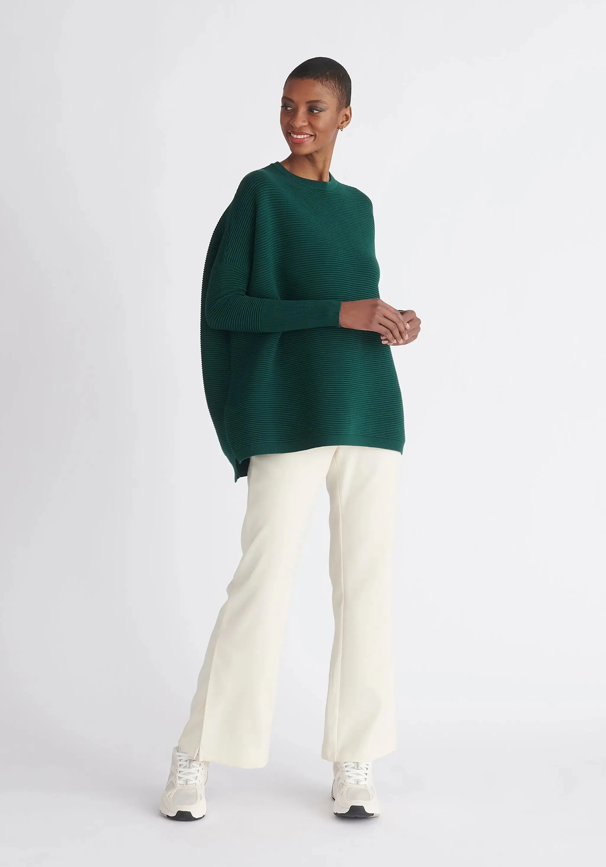 Green Paisie Ribbed Jumper