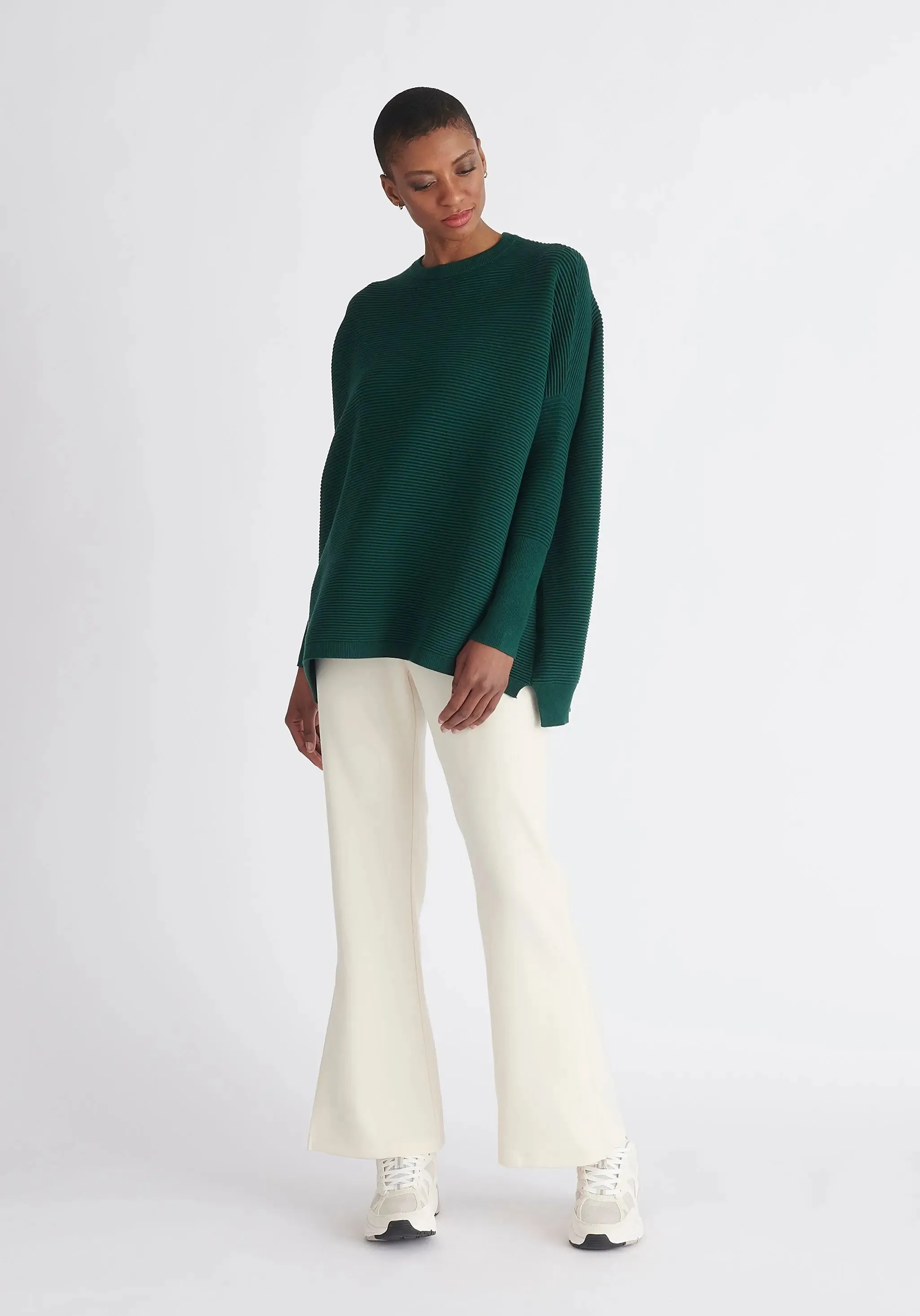 Green Paisie Ribbed Jumper