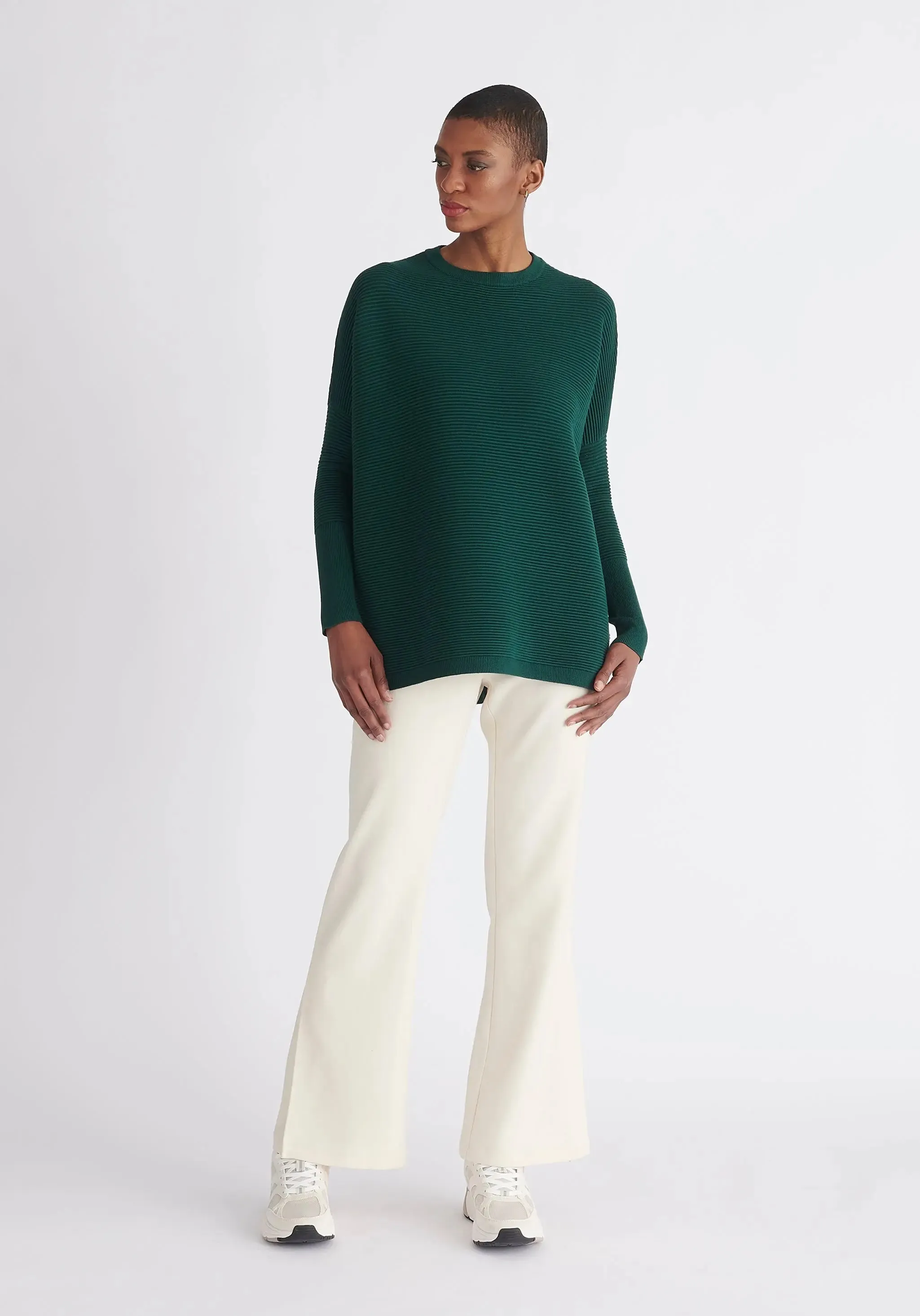 Green Paisie Ribbed Jumper