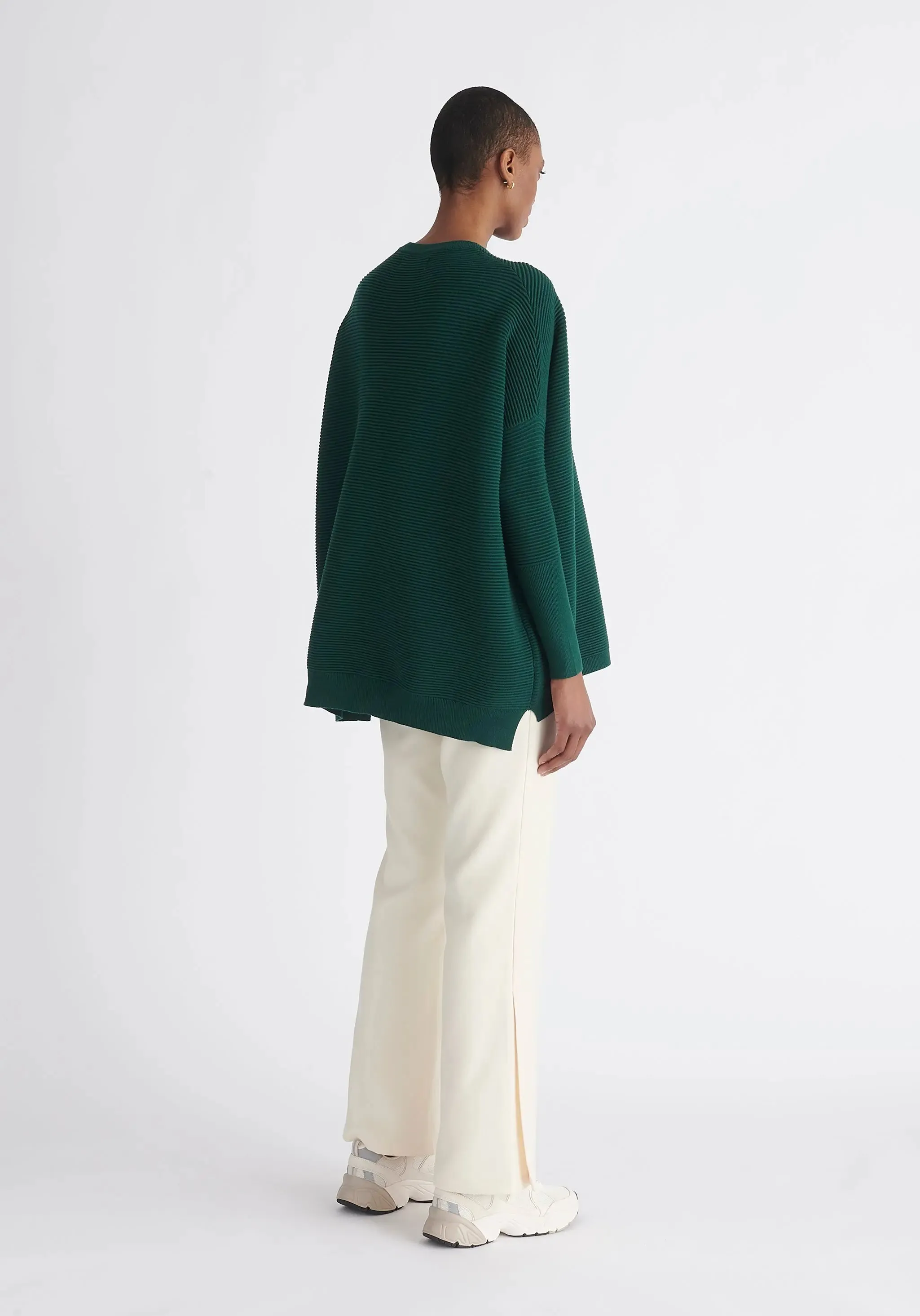 Green Paisie Ribbed Jumper