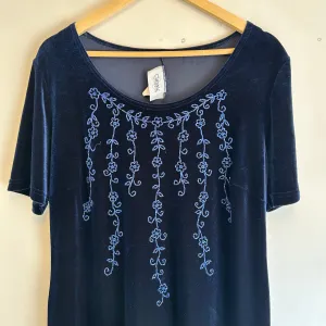 Midnight Velvet Beaded Dress | L