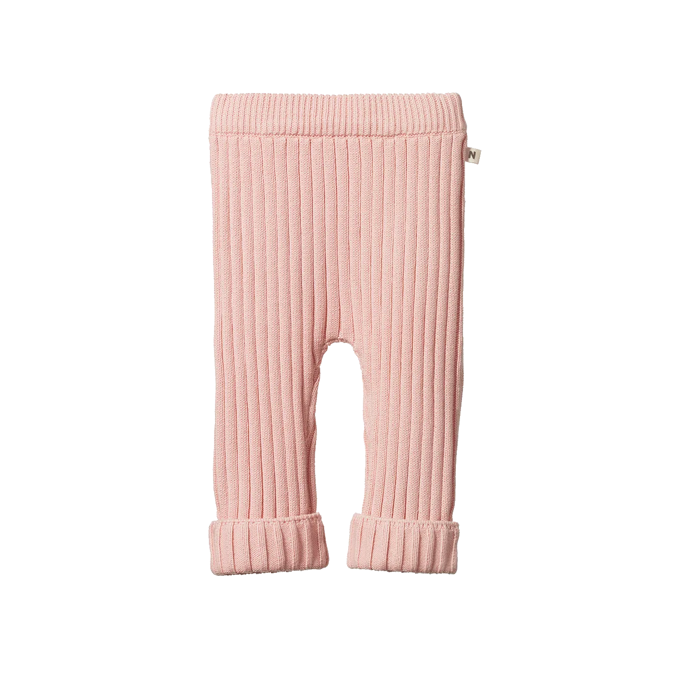 Nature Baby Lou Pants Cotton Knit - Rose Bud