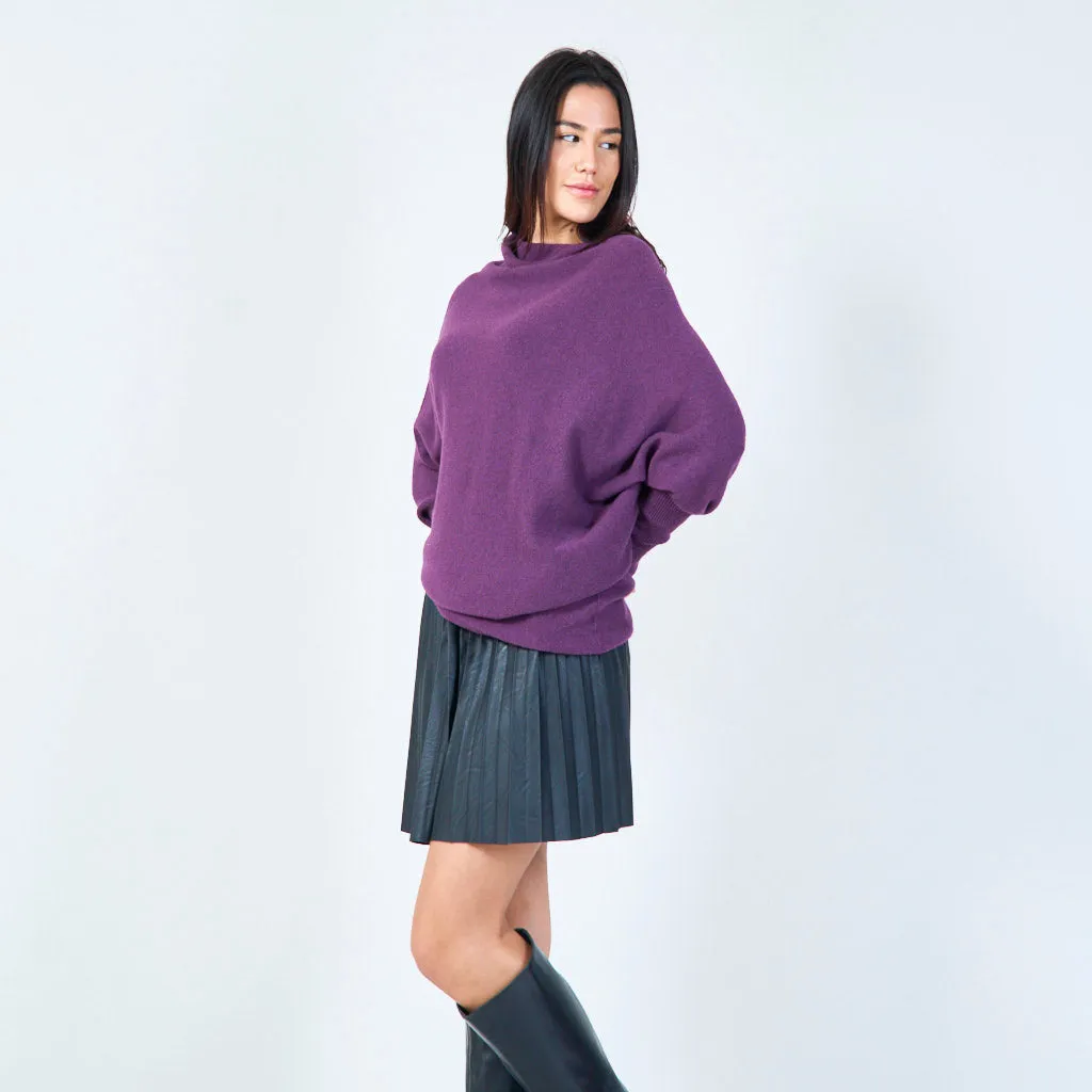 Oversized flowy knit sweater wholesale