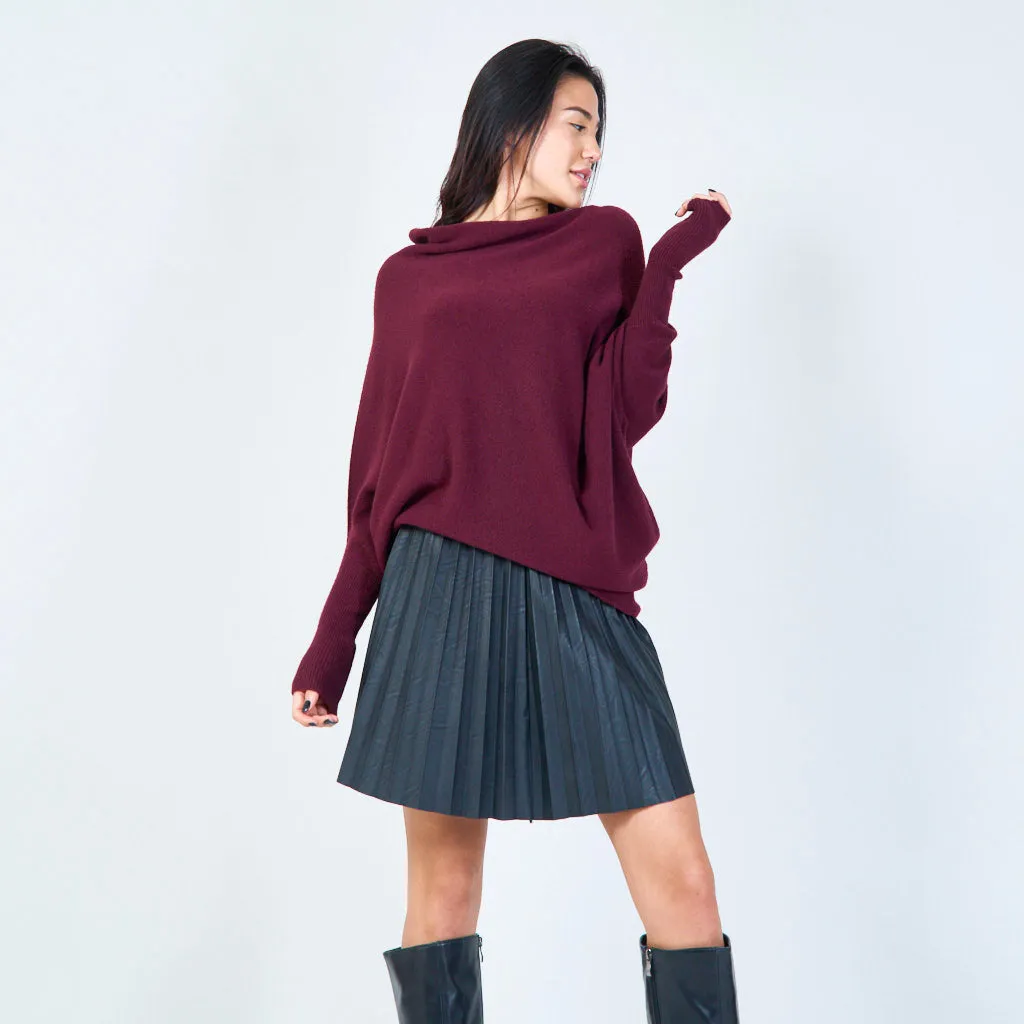 Oversized flowy knit sweater wholesale