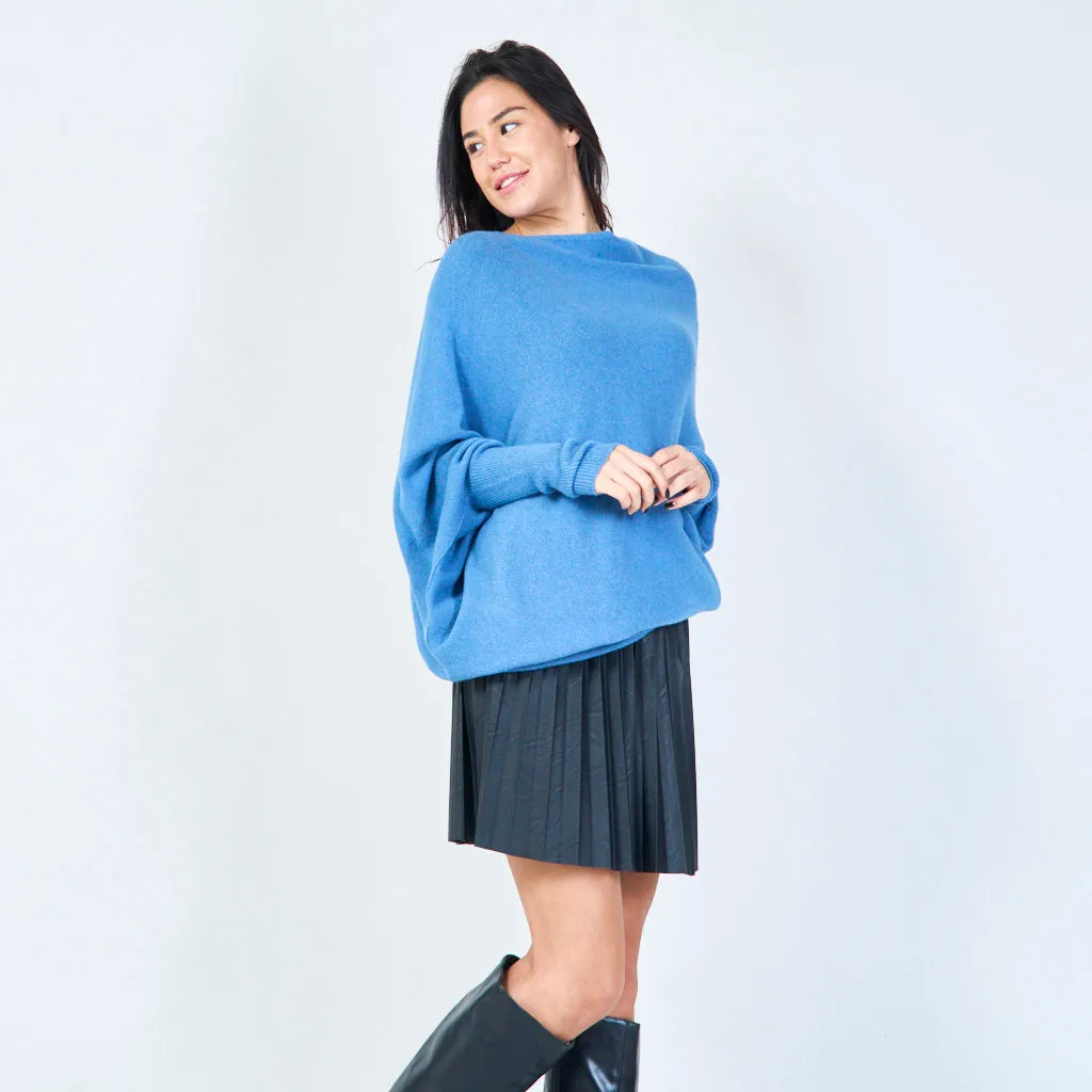 Oversized flowy knit sweater wholesale