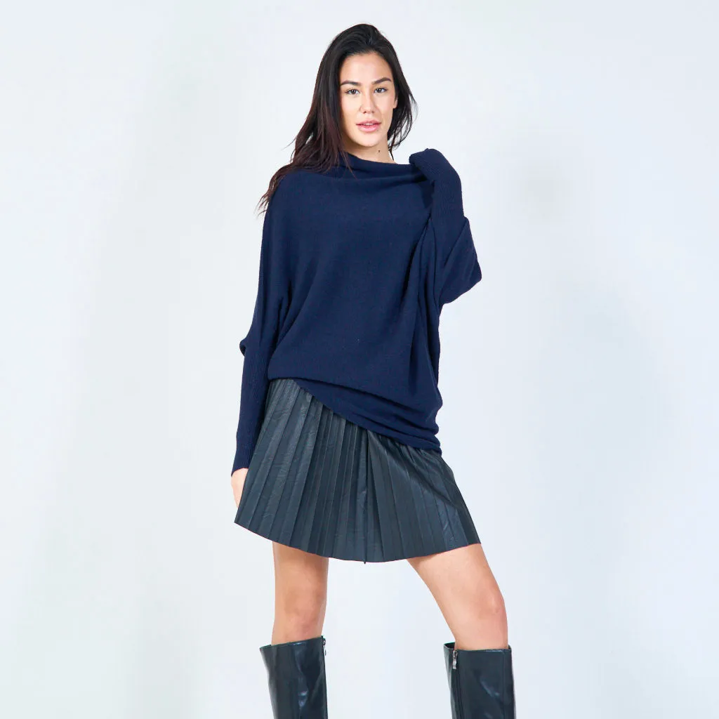 Oversized flowy knit sweater wholesale