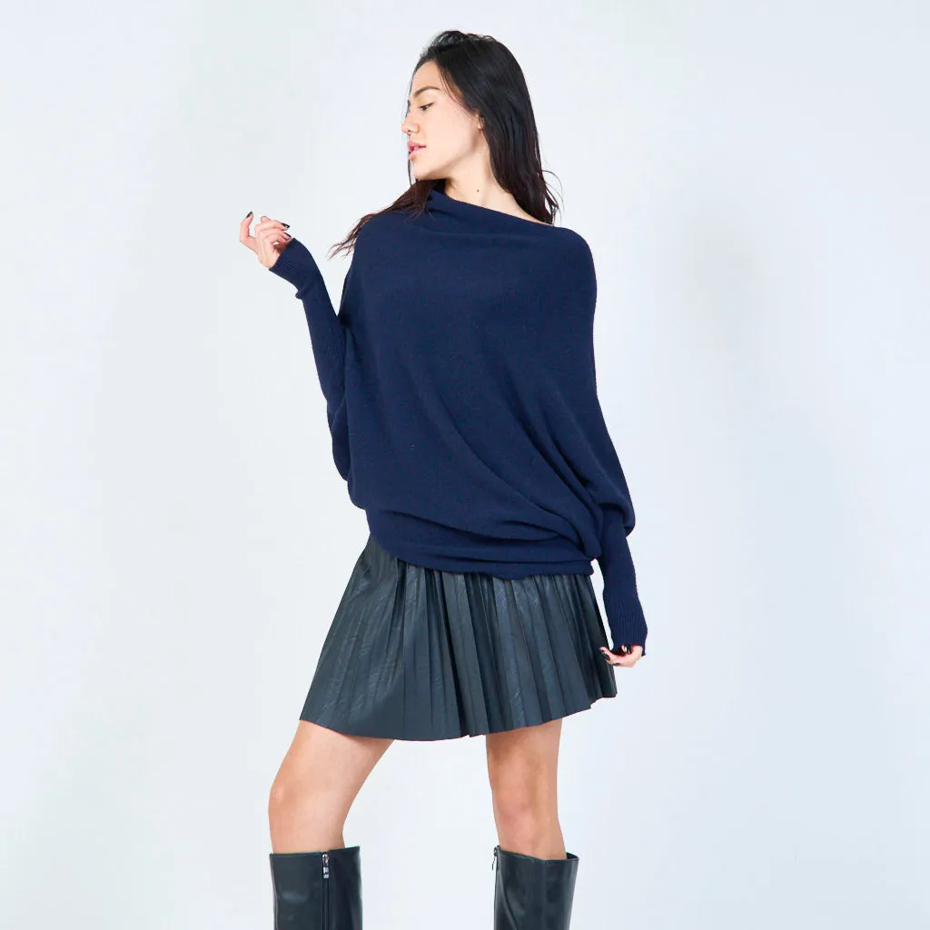 Oversized flowy knit sweater wholesale