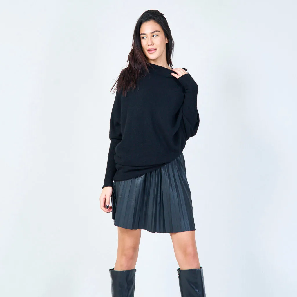 Oversized flowy knit sweater wholesale