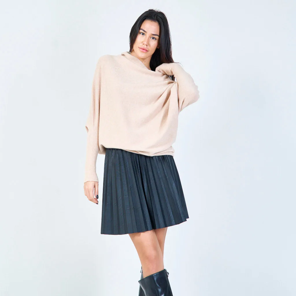 Oversized flowy knit sweater wholesale