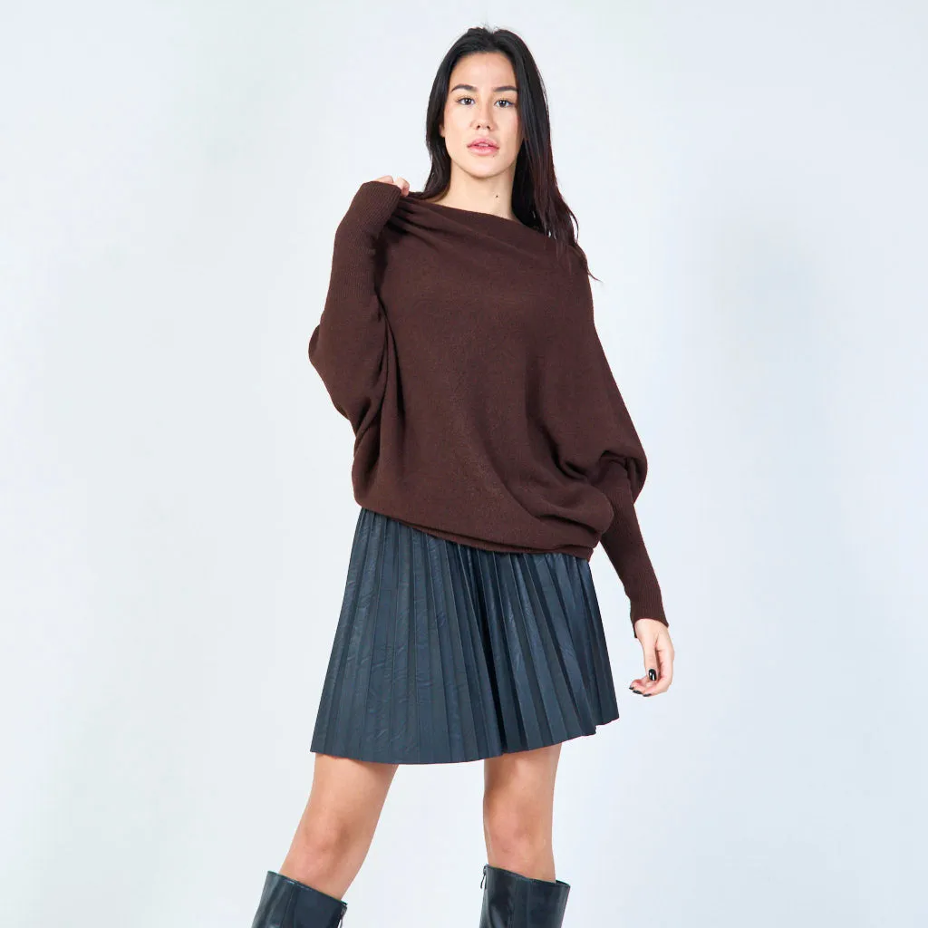 Oversized flowy knit sweater wholesale
