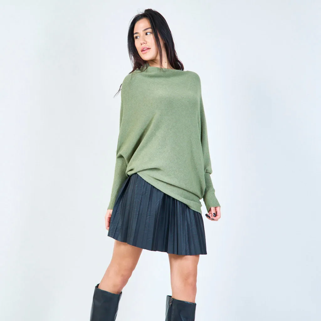 Oversized flowy knit sweater wholesale