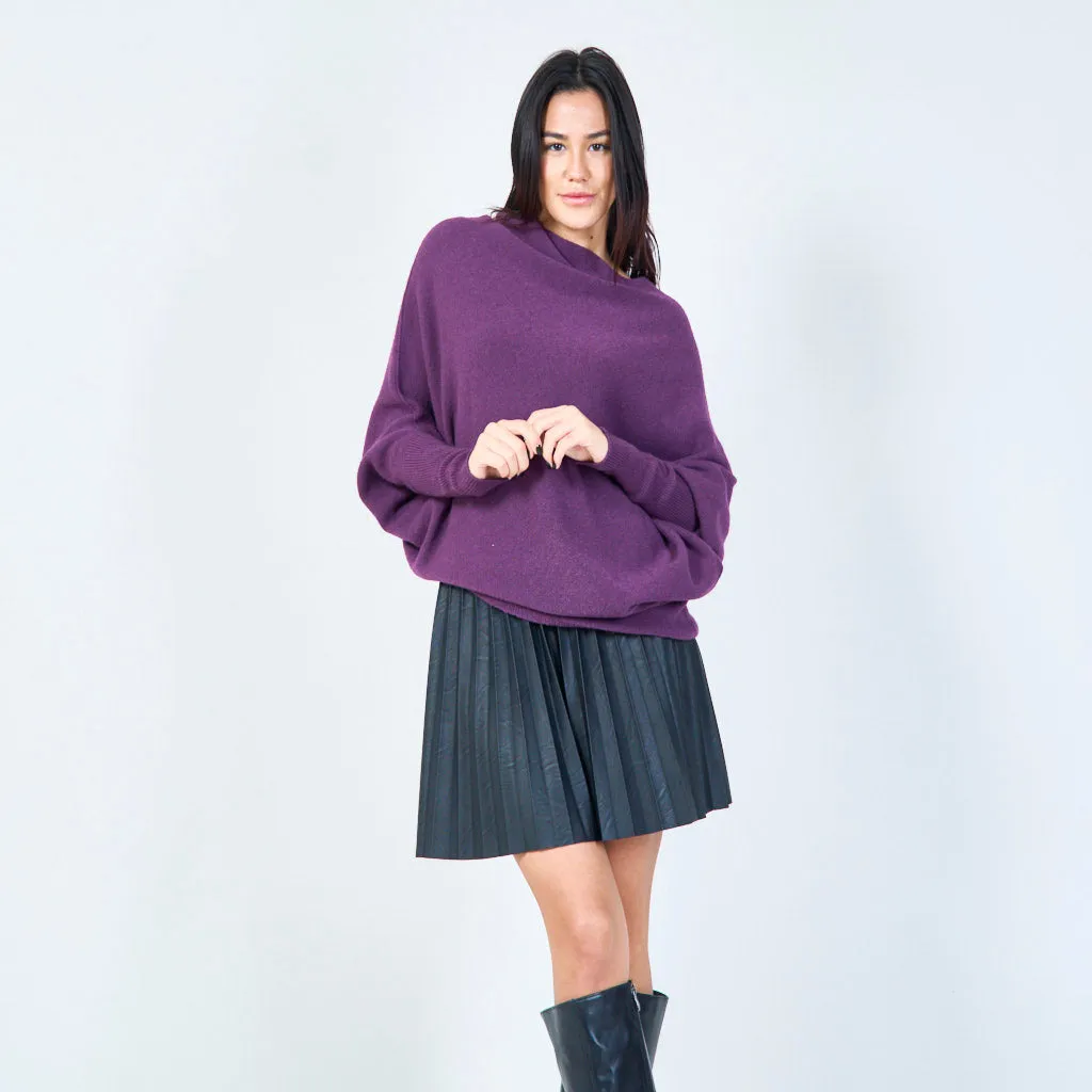 Oversized flowy knit sweater wholesale