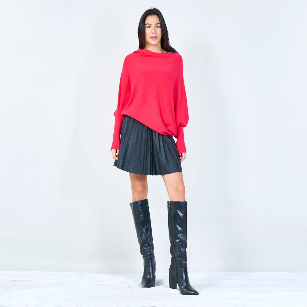 Oversized flowy knit sweater wholesale