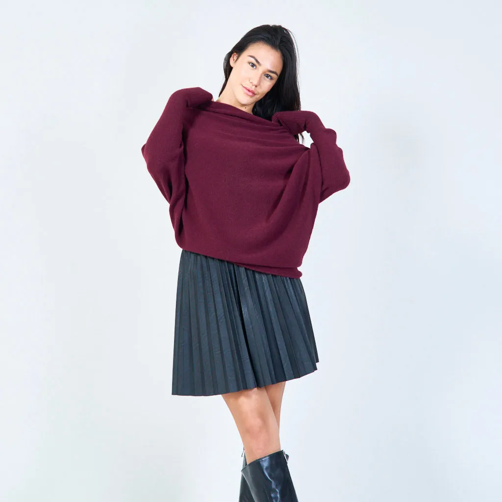 Oversized flowy knit sweater wholesale