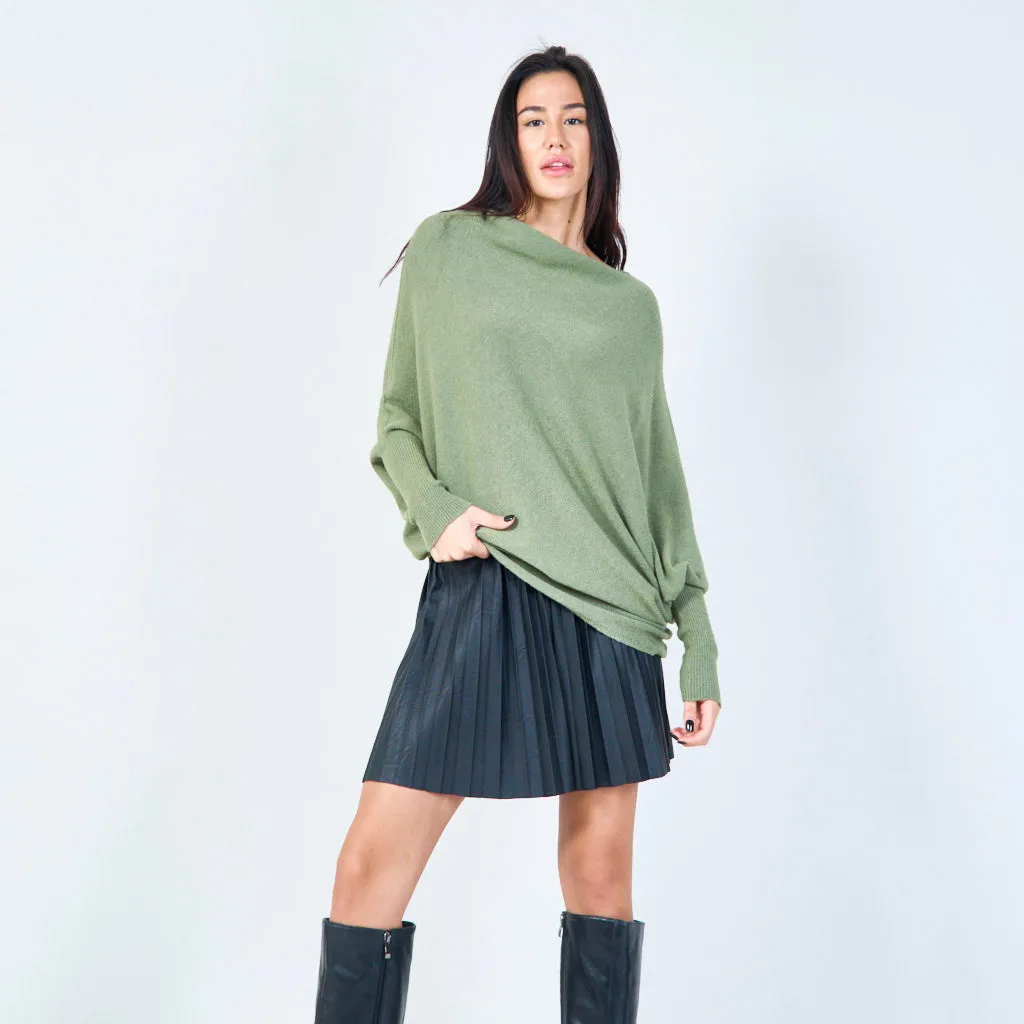 Oversized flowy knit sweater wholesale