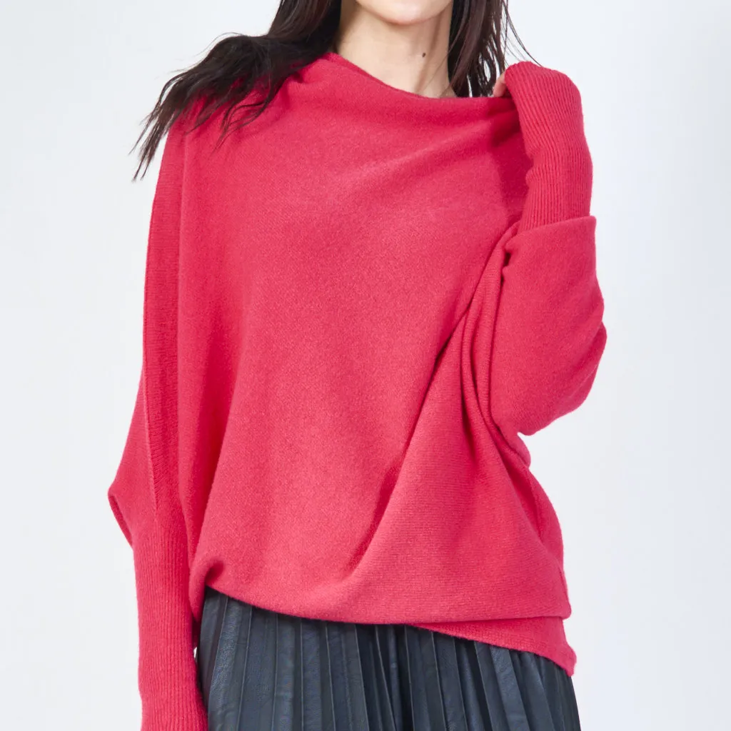 Oversized flowy knit sweater wholesale