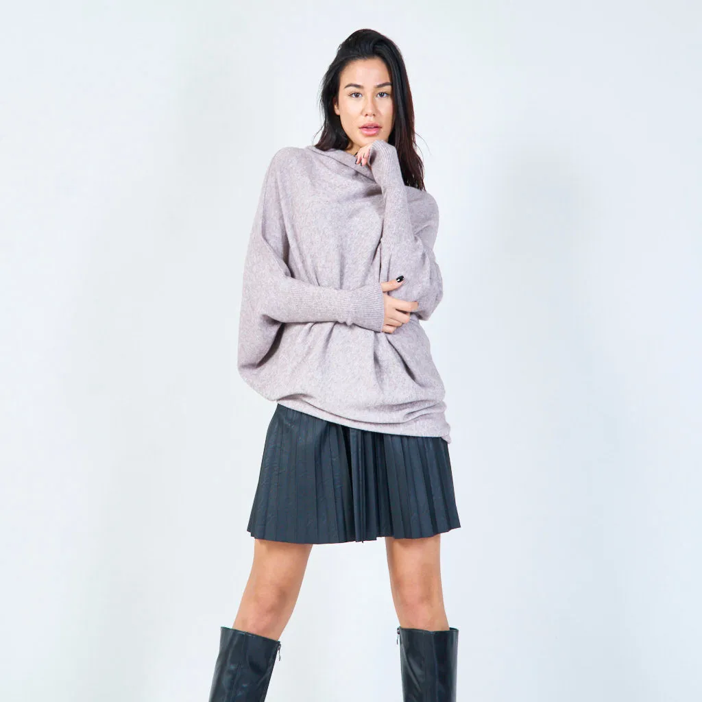 Oversized flowy knit sweater wholesale