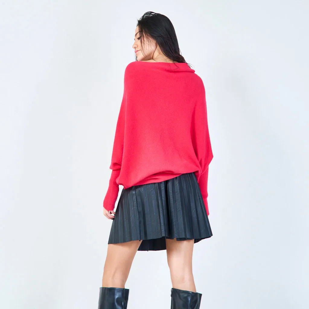 Oversized flowy knit sweater wholesale