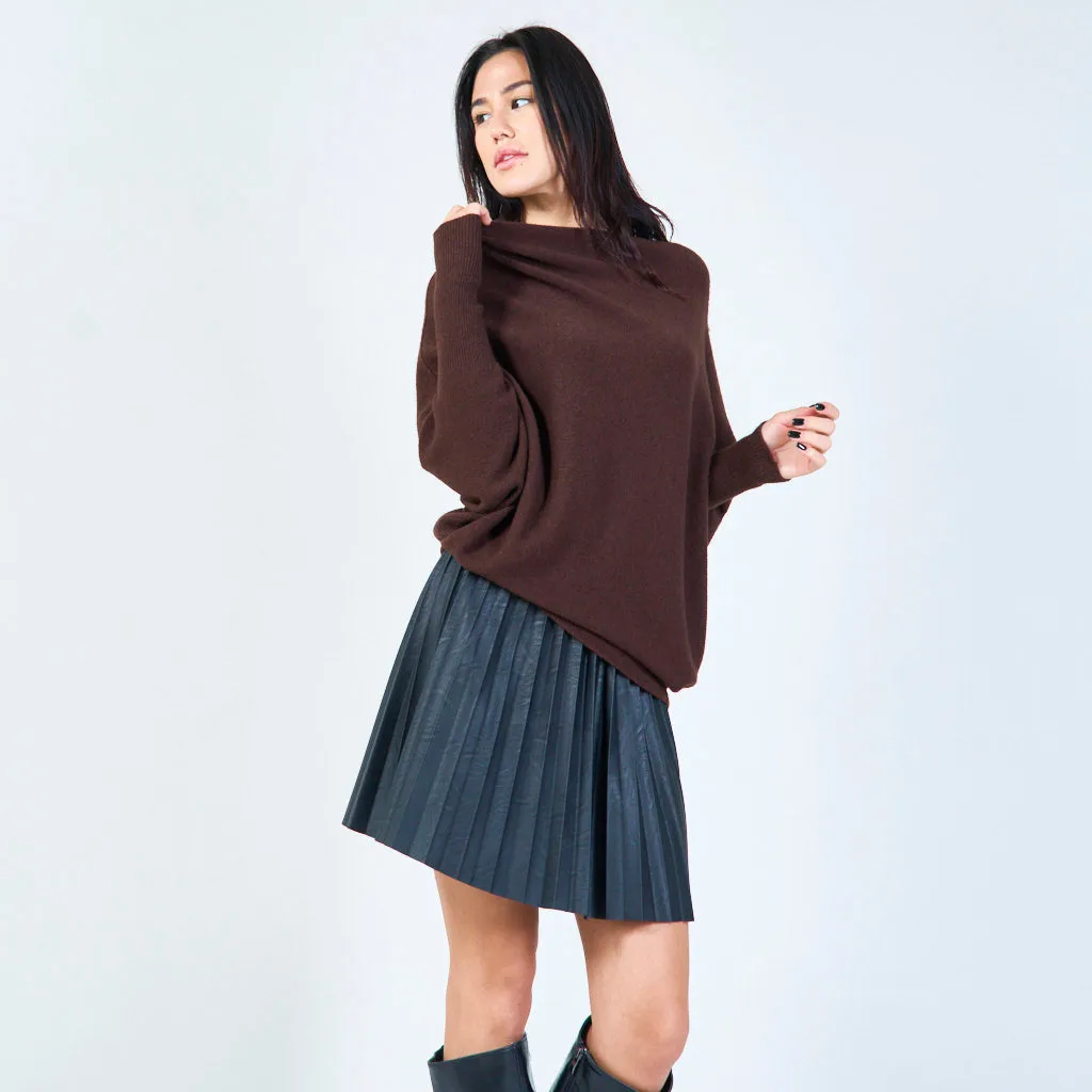 Oversized flowy knit sweater wholesale