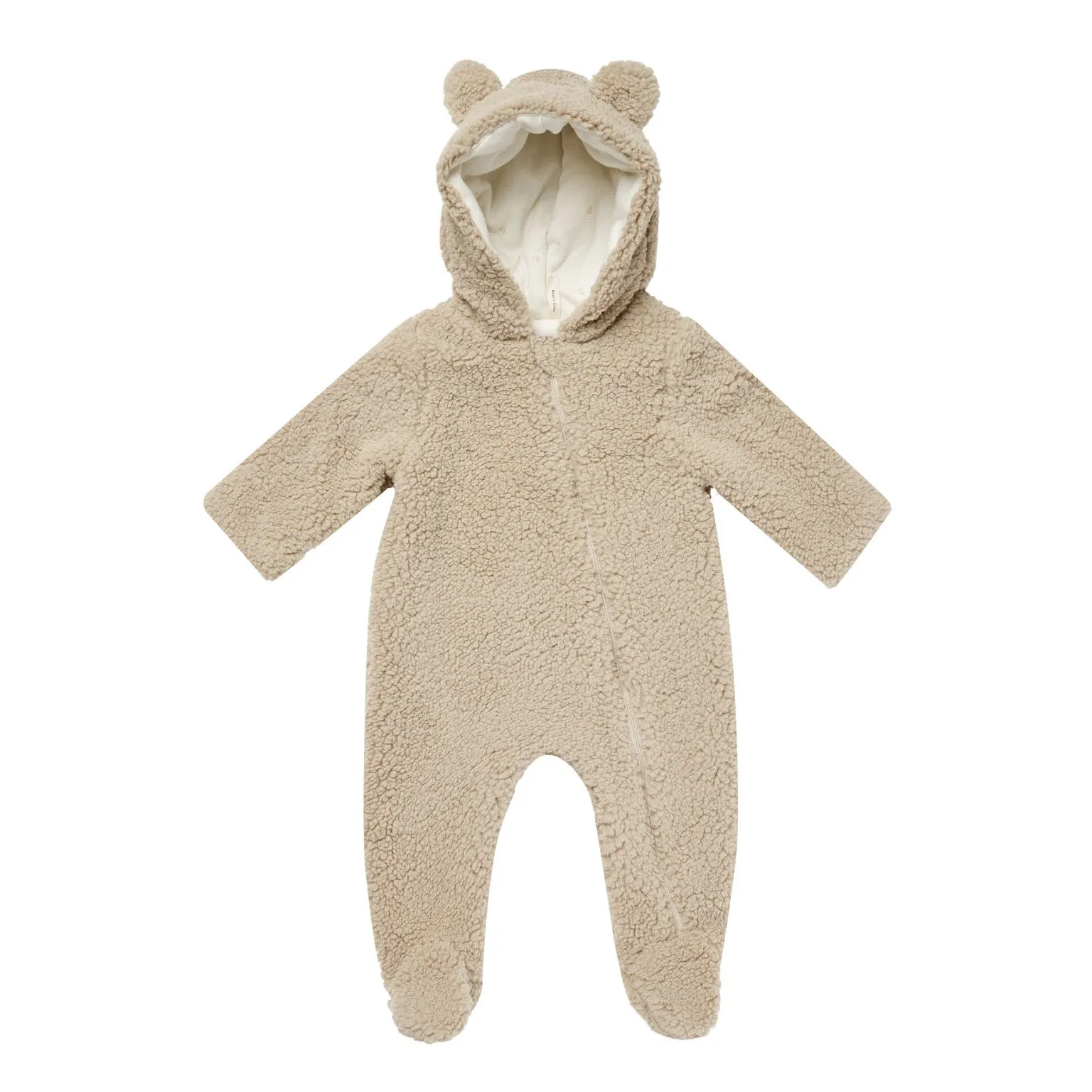 Quincy Mae Bear Jumpsuit - Sand