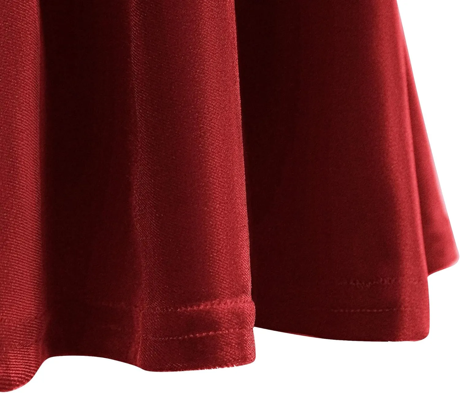 Urban CoCo Women's Vintage Velvet Stretchy Mini Flared Skater Skirt