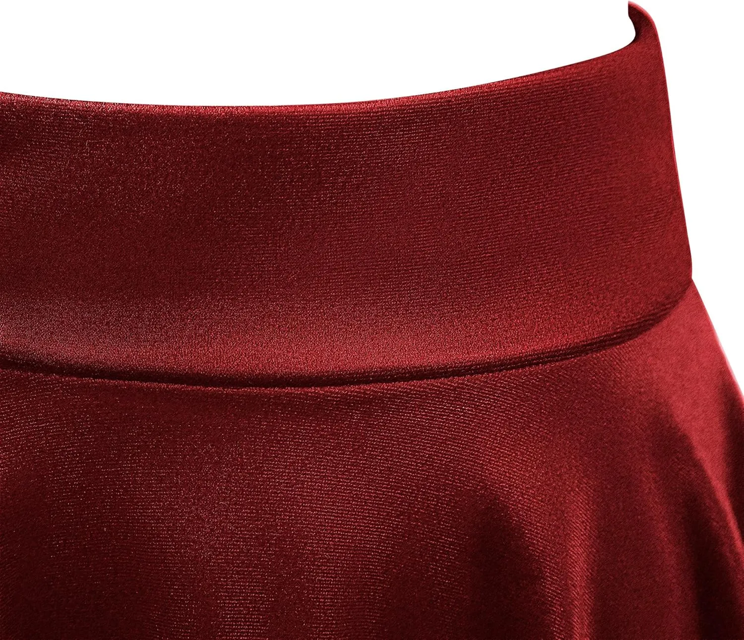 Urban CoCo Women's Vintage Velvet Stretchy Mini Flared Skater Skirt