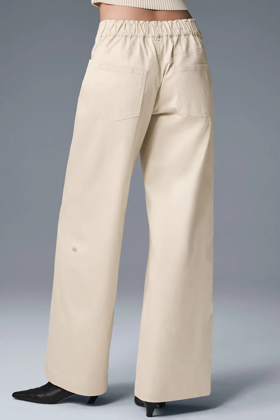 Wanderlust Wide Leg Trouser - Oat Milk